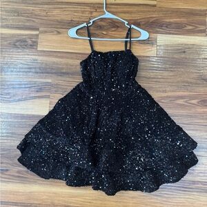 Dress black sequins sparkling